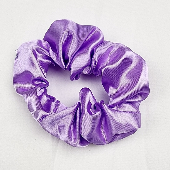 4 FOR $16 🔥Purple Satin Scrunchie Hair Tie - Picture 5 of 5
